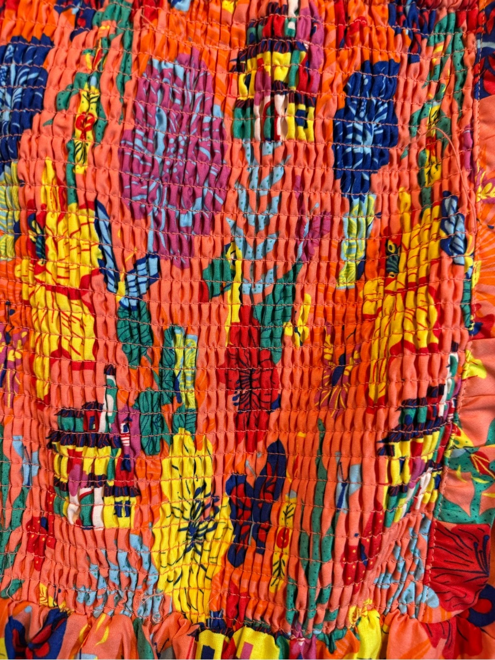 Disney Encanto Midi Dress NWT 2X Casa Mirabel Smocked Vibrant Beautiful - Picture 8 of 16